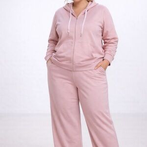 NWT Lightweight Lounge Set Hoodie & Pants Pink Size Large